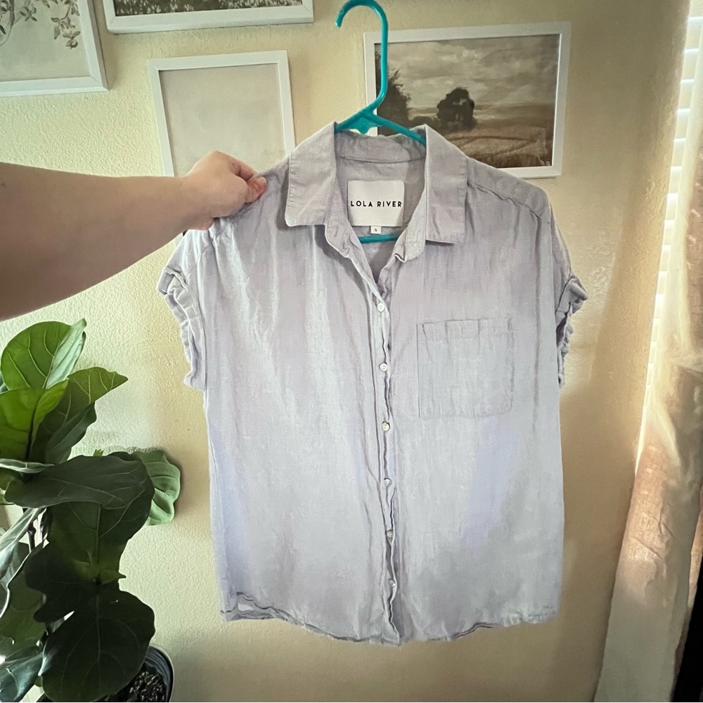 Lola River Chambray Button down top